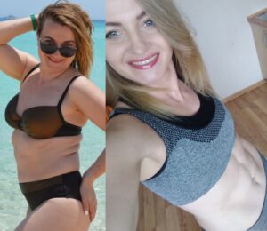 Женщина похудение до и после